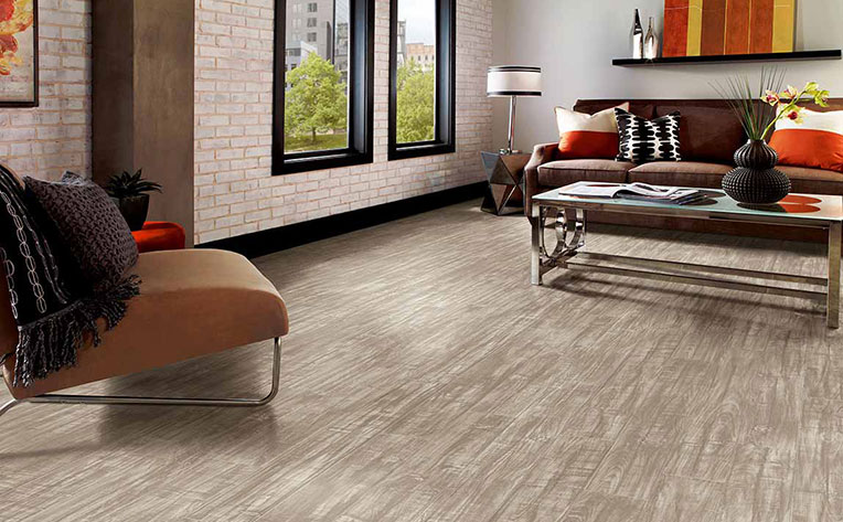 Foyer with modern waterproof sheet vinyl